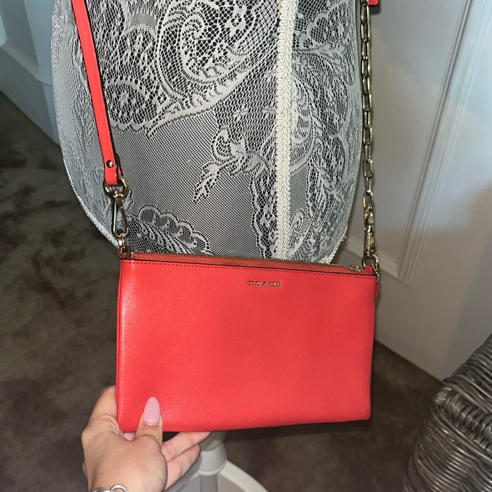 Coach EUC Dark Orange Crossbody Bag